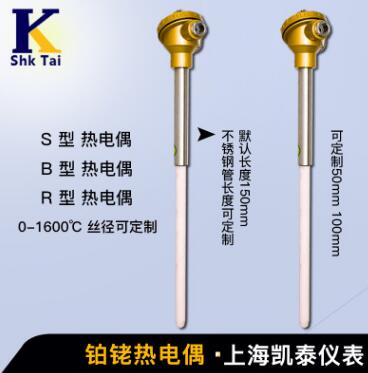 S型铂铑热电偶 WRP-130热电偶 铂铑热电偶 可按要求订