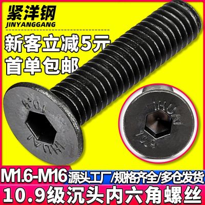 10.9级平头内六角螺丝高强度沉头内六角螺栓大平头螺钉M3/M4/M5